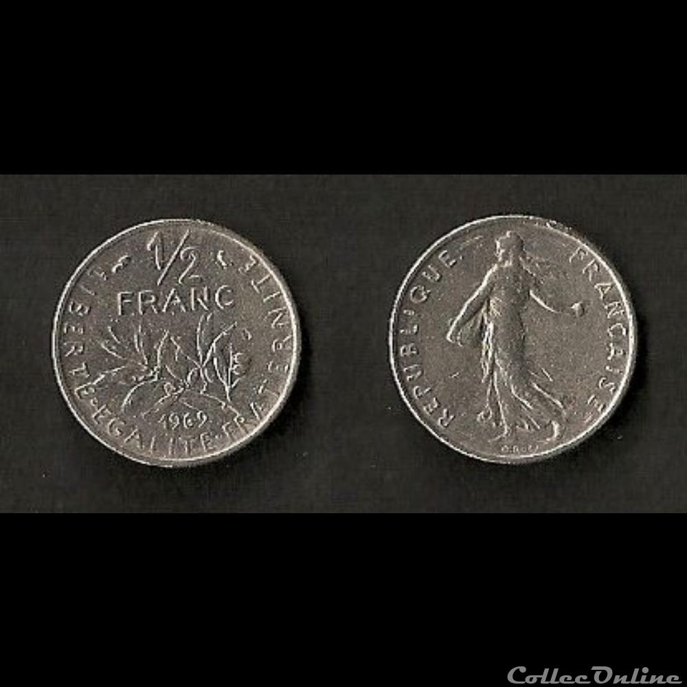 1/2 Franc Semeuse 1969 monnaie france moderne 1 2 franc semeuse 1969