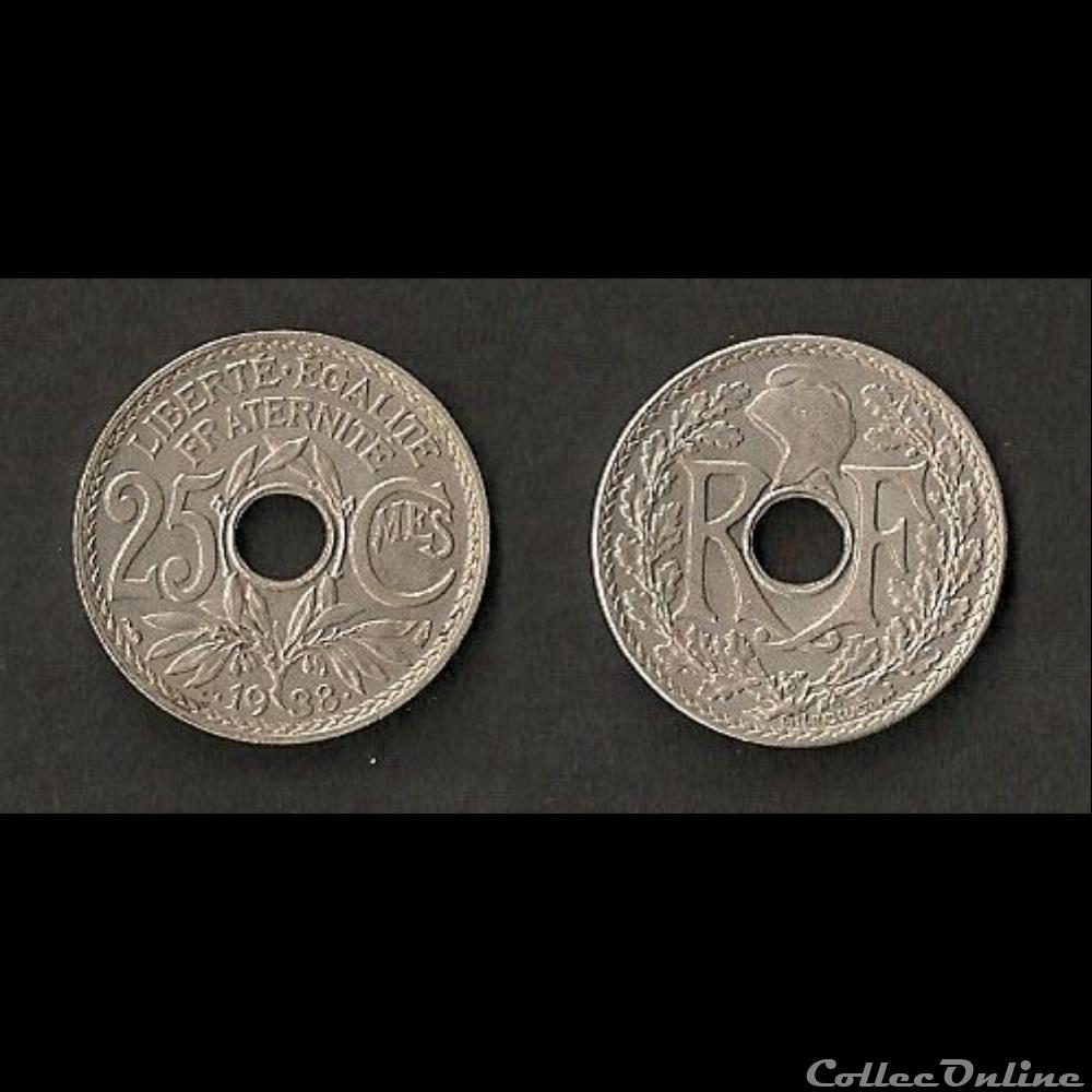 monnaie france moderne 25 cts lindauer 1938