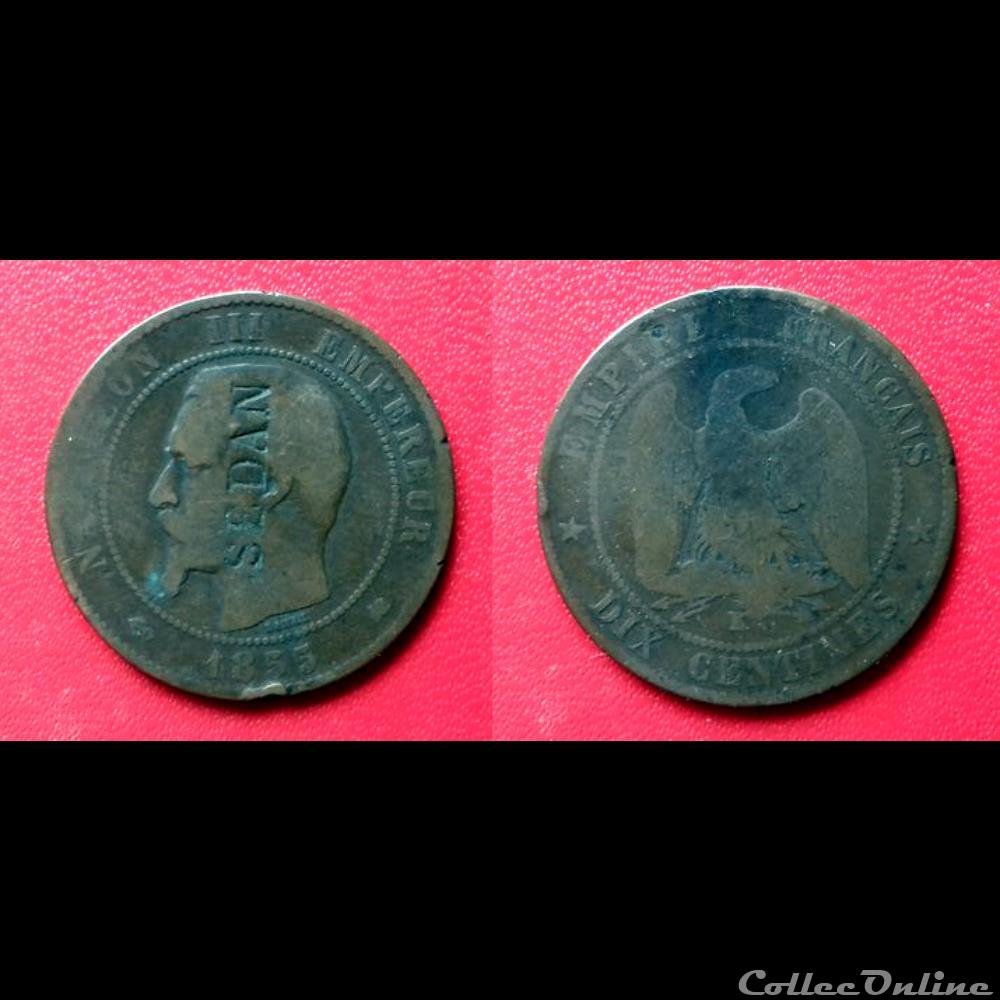 10 Cts Napoléon III Contremarquée "SEDAN" monnaie 10 cts napoleon iii contremarquee sedan