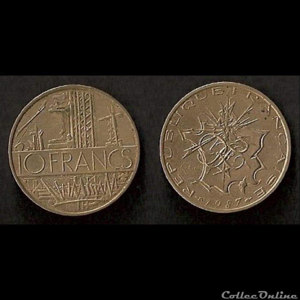 10 Francs Mathieu 1987 (Tranche B) monnaie france moderne 10 francs mathieu 1987 tranche b