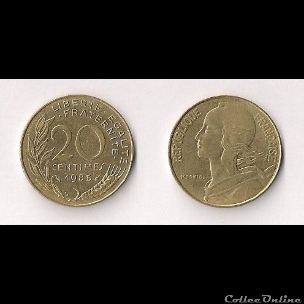 monnaie france moderne 20 cts marianne 1985