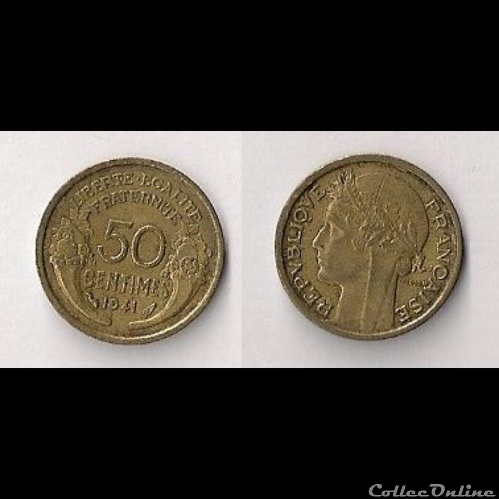 50 Cts Morlon Bronze/Alu 1941 monnaie france moderne 50 cts morlon bronze alu 1941