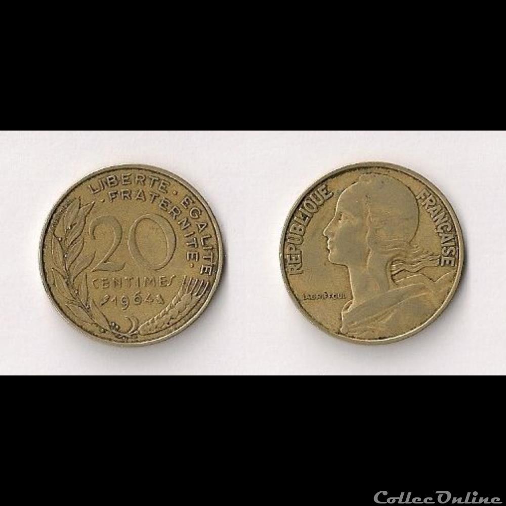 monnaie france moderne 20 cts marianne 1964
