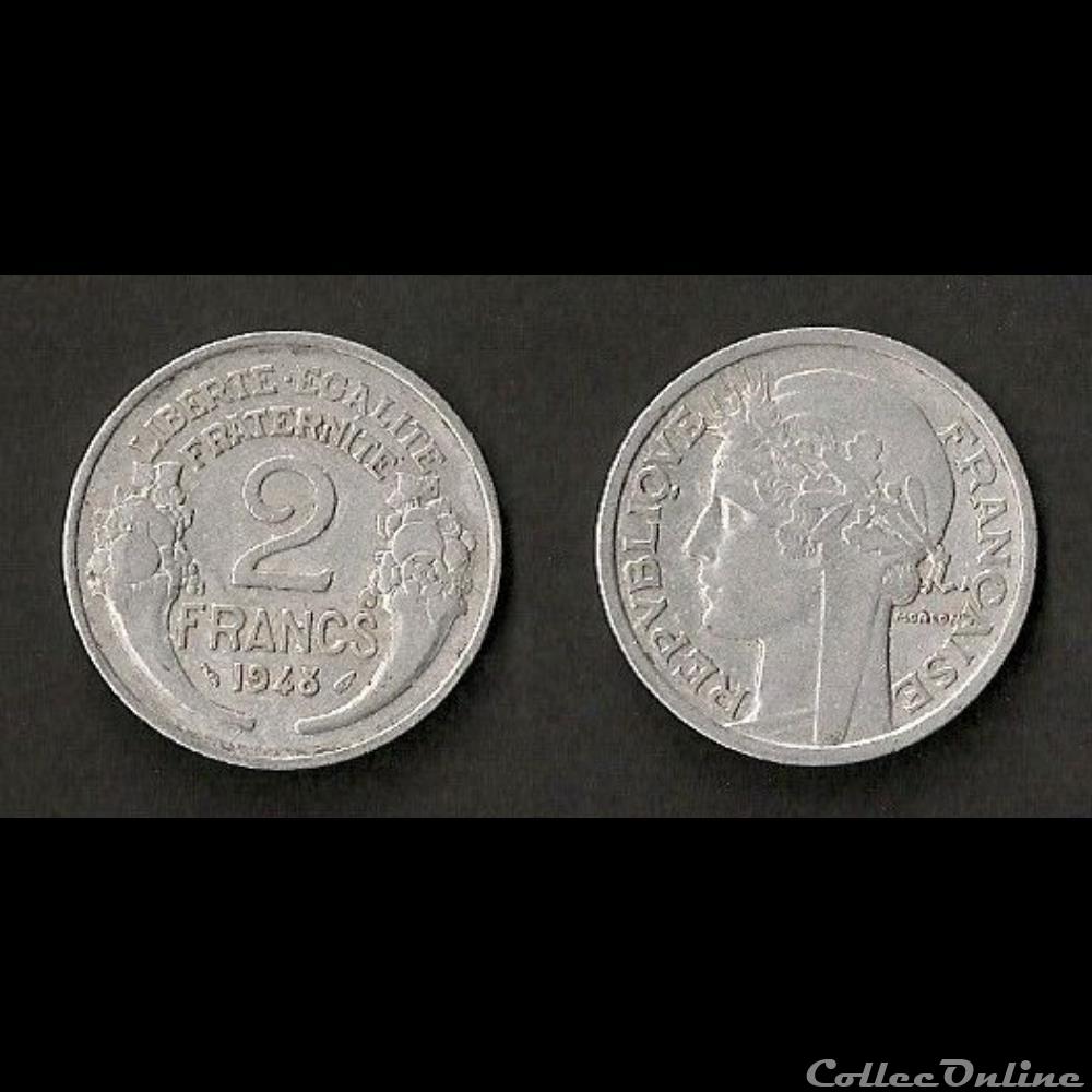 2 Francs Morlon Aluminium 1948 monnaie france moderne 2 francs morlon aluminium 1948