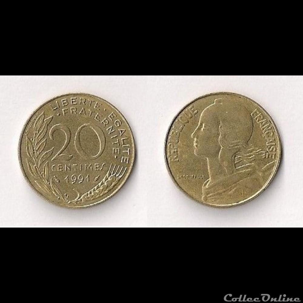 20 Cts Marianne 1991 monnaie france moderne 20 cts marianne 1991