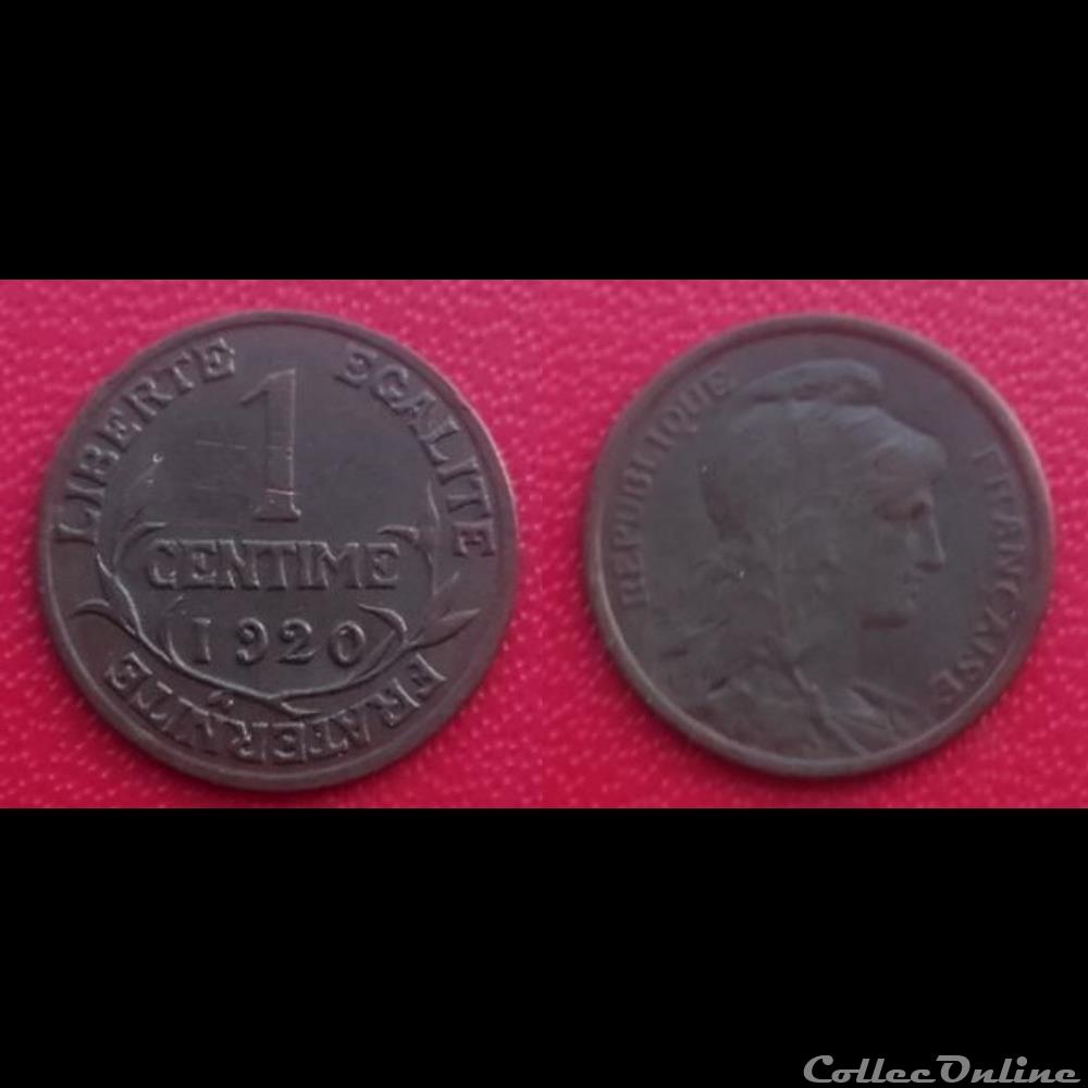 1 Ct Daniel-Dupuis 1920 monnaie france moderne 1 ct daniel dupuis 1920