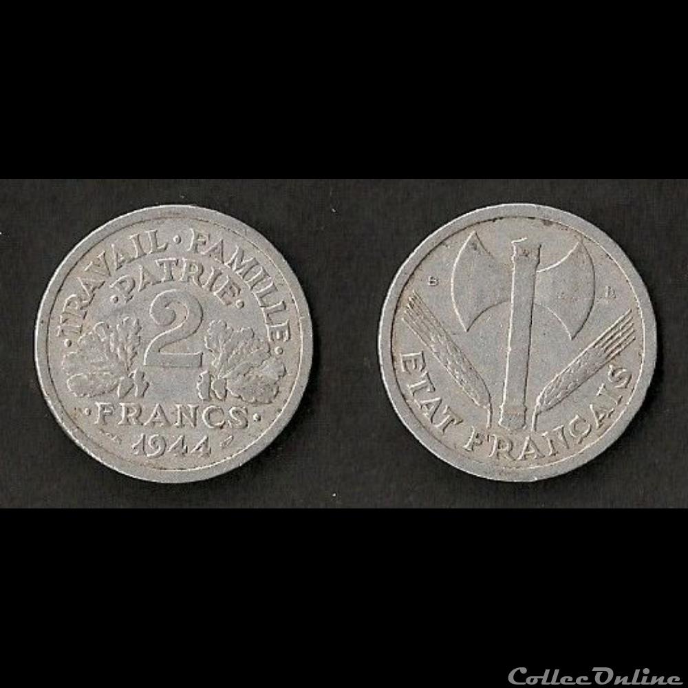 2 Francs Francisque 1944 B monnaie france moderne 2 francs francisque 1944 b