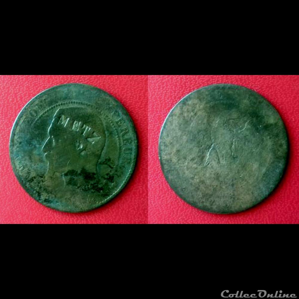 monnaie 10 cts napoleon iii contremarquee metz