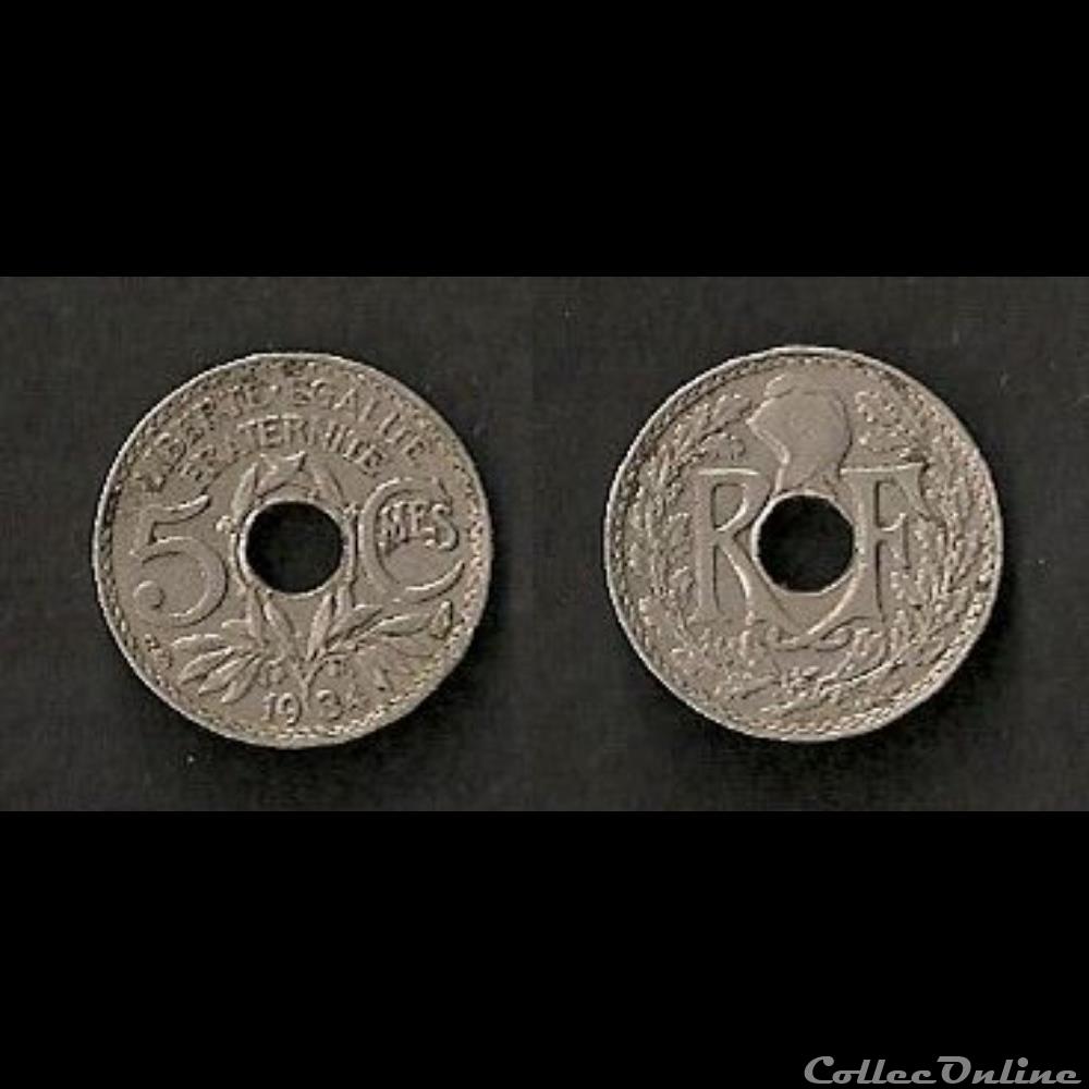 5 Centimes Lindauer 1934 monnaie france moderne 5 centimes lindauer 1934