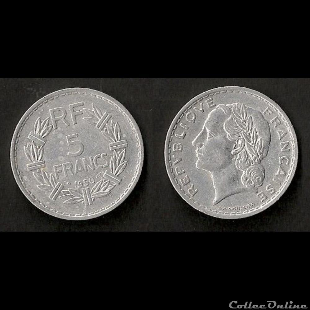 5 Francs Lavrillier 1950 monnaie france moderne 5 francs lavrillier 1950