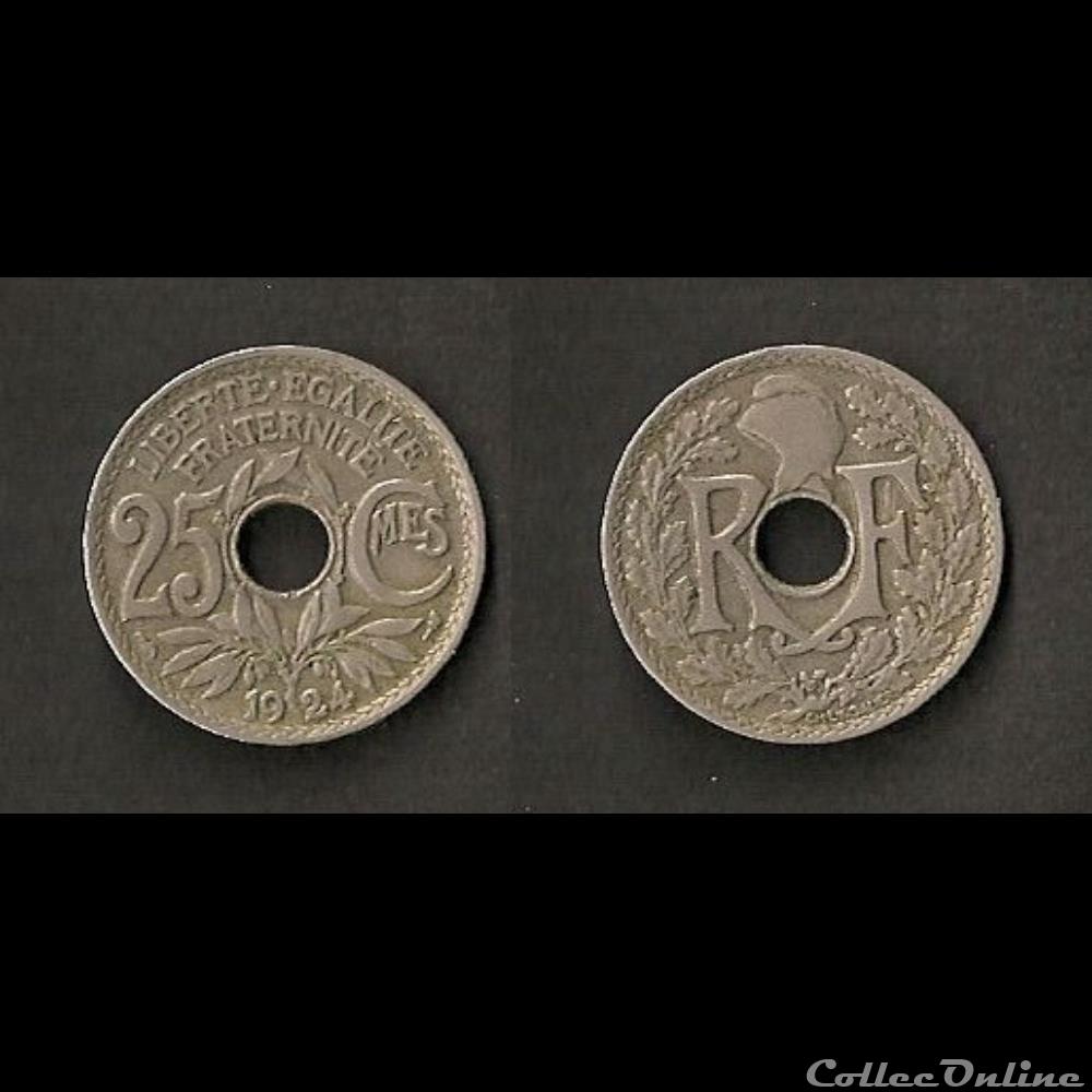 monnaie france moderne 25 cts lindauer 1924