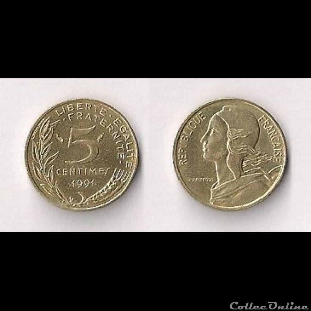 5 Cts Marianne 1991 monnaie france moderne 5 cts marianne 1991