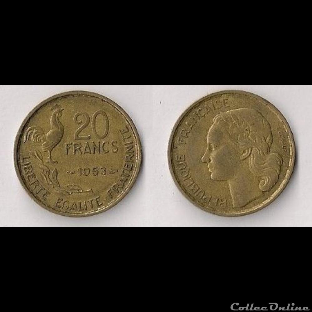 20 Francs G.Guiraud 1953 monnaie france moderne 20 francs g guiraud 1953