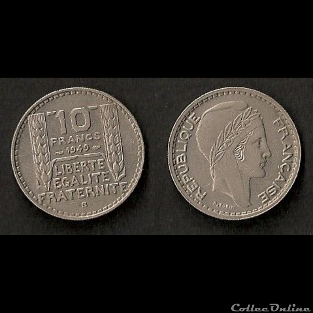 10 Francs Turin 1949 B monnaie france moderne 10 francs turin 1949 b