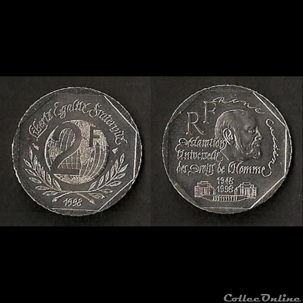 2 Francs René Cassin 1998 monnaie france moderne 2 francs rene cassin 1998