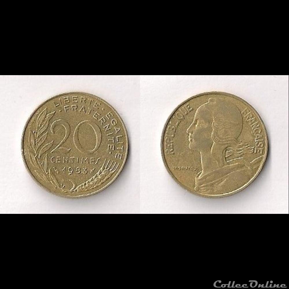 monnaie france moderne 20 cts marianne 1983