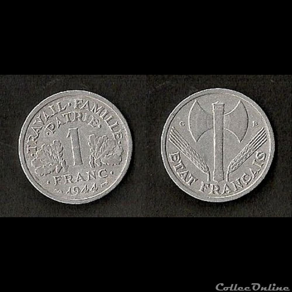 1 Franc Francisque 1944 C monnaie france moderne 1 franc francisque 1944 c
