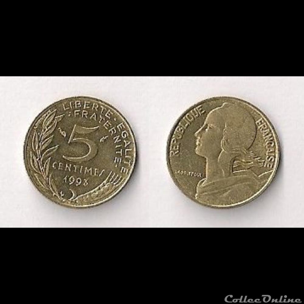 5 Cts Marianne 1993 3 plis monnaie france moderne 5 cts marianne 1993 3 plis