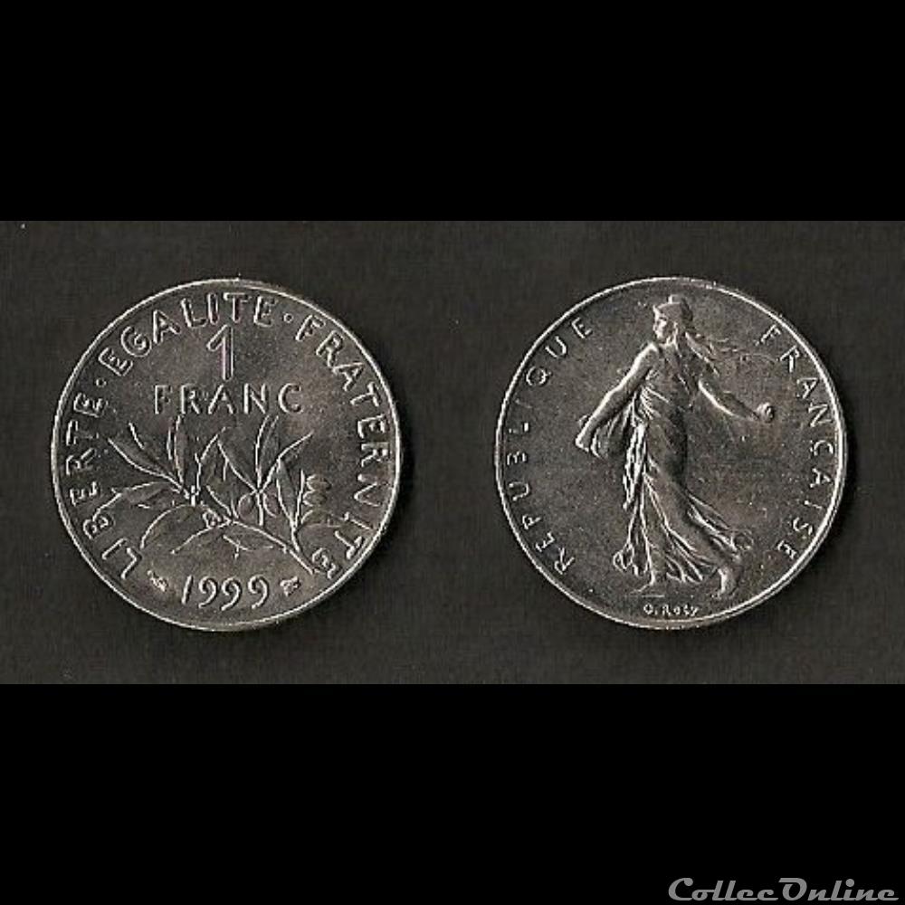 monnaie france moderne 1 franc semeuse 1999