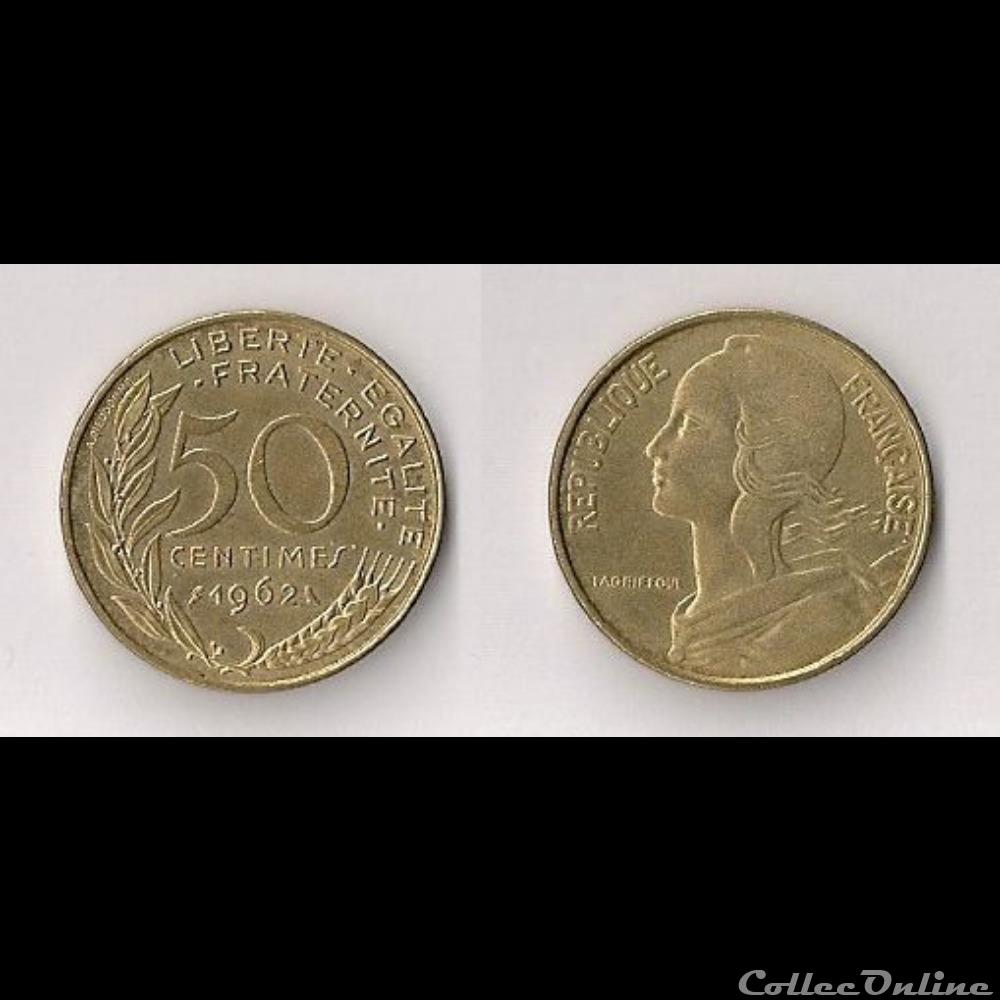 50 Cts Marianne 1962 (3 Plis) monnaie france moderne 50 cts marianne 1962 3 plis