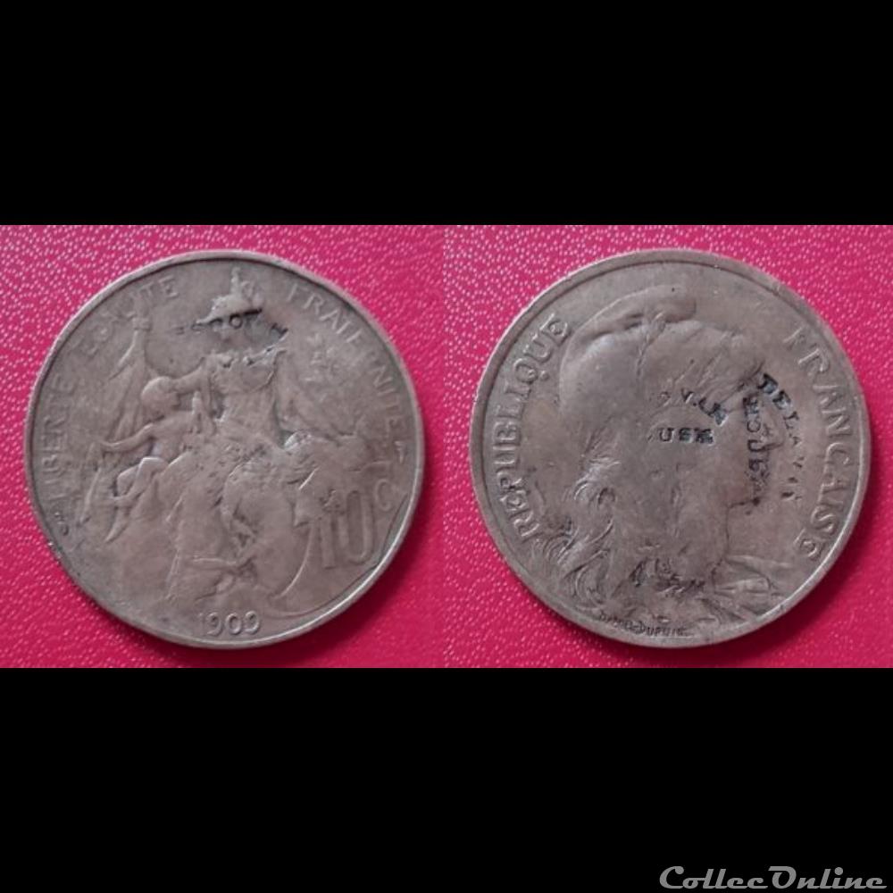 10 Cts Dupuis Contremarquée "DELAVANE HOUSE" monnaie france moderne 10 cts dupuis contremarquee delavane house