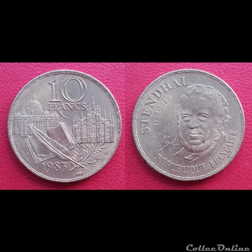 monnaie france moderne 10 francs stendhal 1983 tranche a