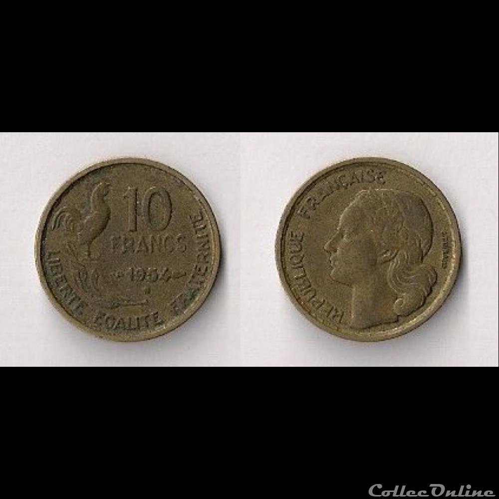 10 Francs Guiraud 1954 B monnaie france moderne 10 francs guiraud 1954 b