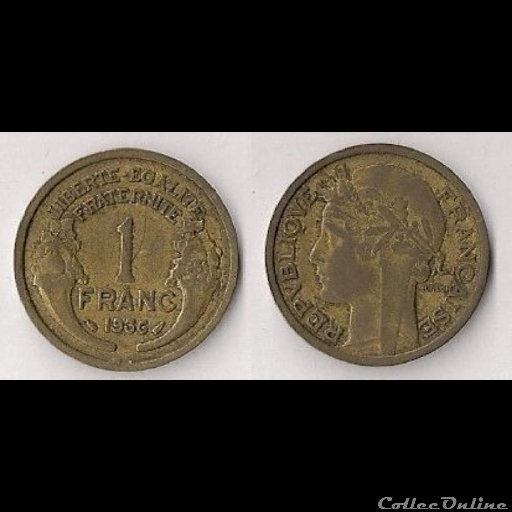 1 Franc Morlon Bronze/Alu 1936 monnaie france moderne 1 franc morlon bronze alu 1936
