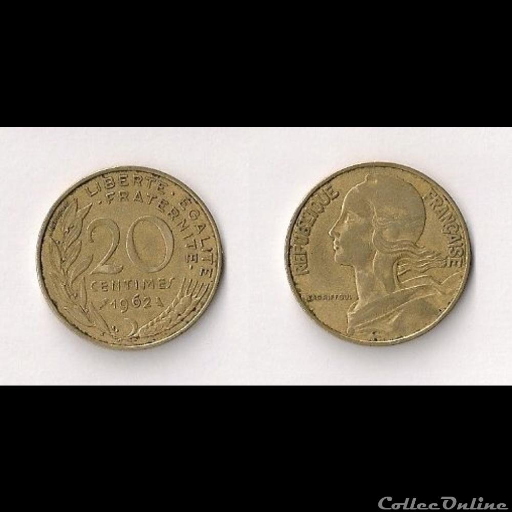 20 Cts Marianne 1962 monnaie france moderne 20 cts marianne 1962