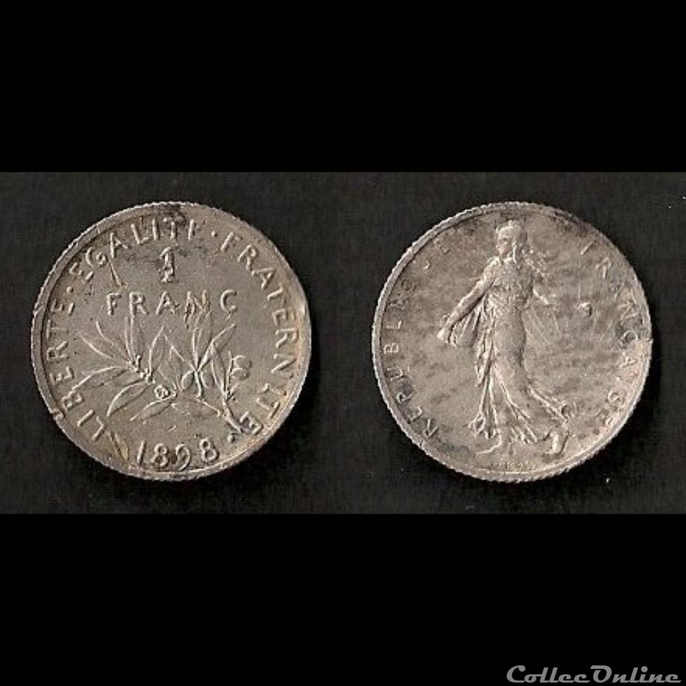 1 Franc Semeuse (Argent) 1898 monnaie france moderne 1 franc semeuse argent 1898