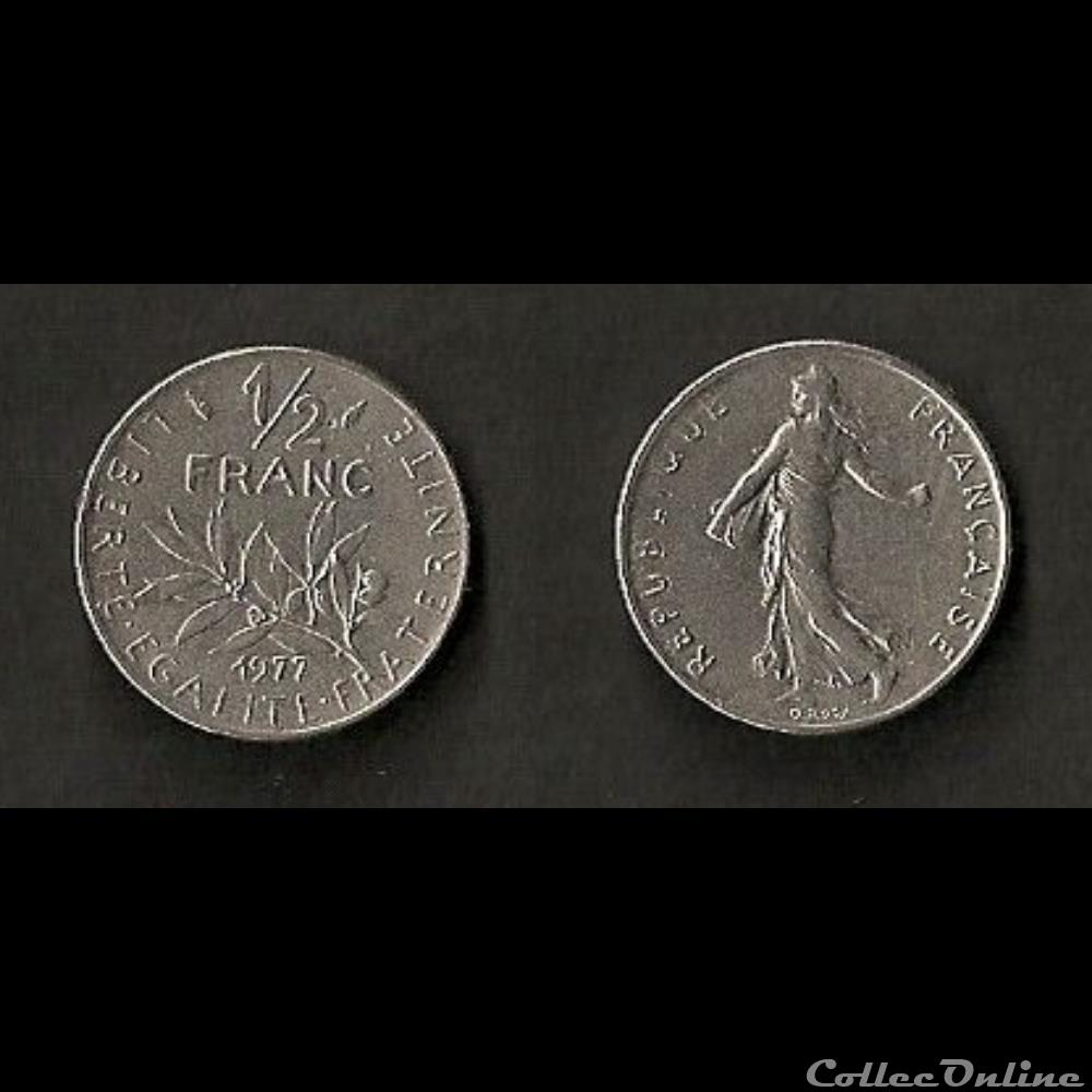 1/2 Franc Semeuse 1977 monnaie france moderne 1 2 franc semeuse 1977