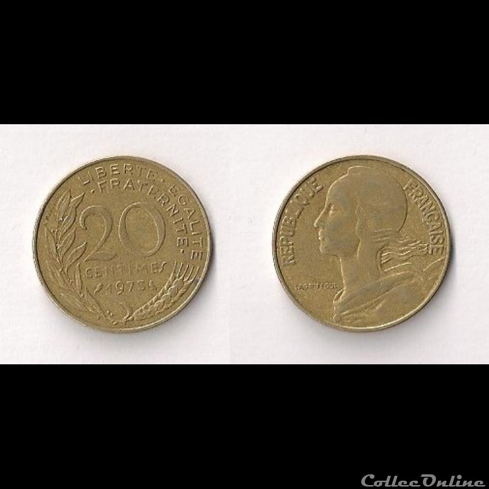 monnaie france moderne 20 cts marianne 1973