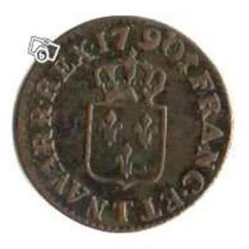 monnaie france royale liard de louis xvi 1790