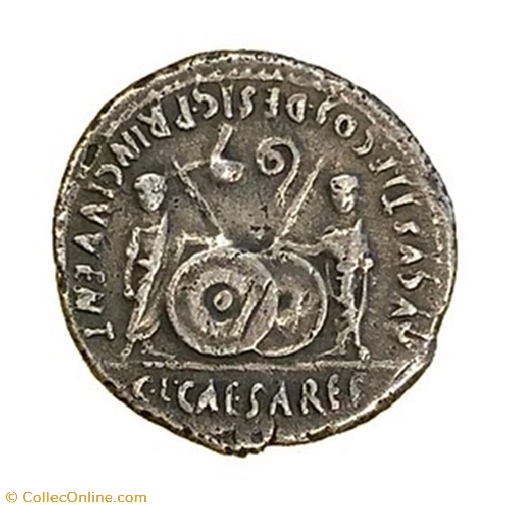 Augustus silver denarius coin ancient b c to roman republicain imperial augustus silver denarius