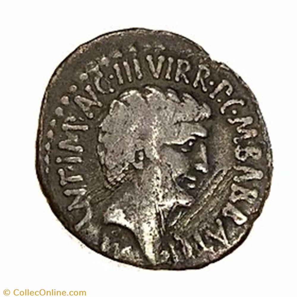 Mark Antony and Octavian coin ancient b roman republicain imperial mark antony and octavian