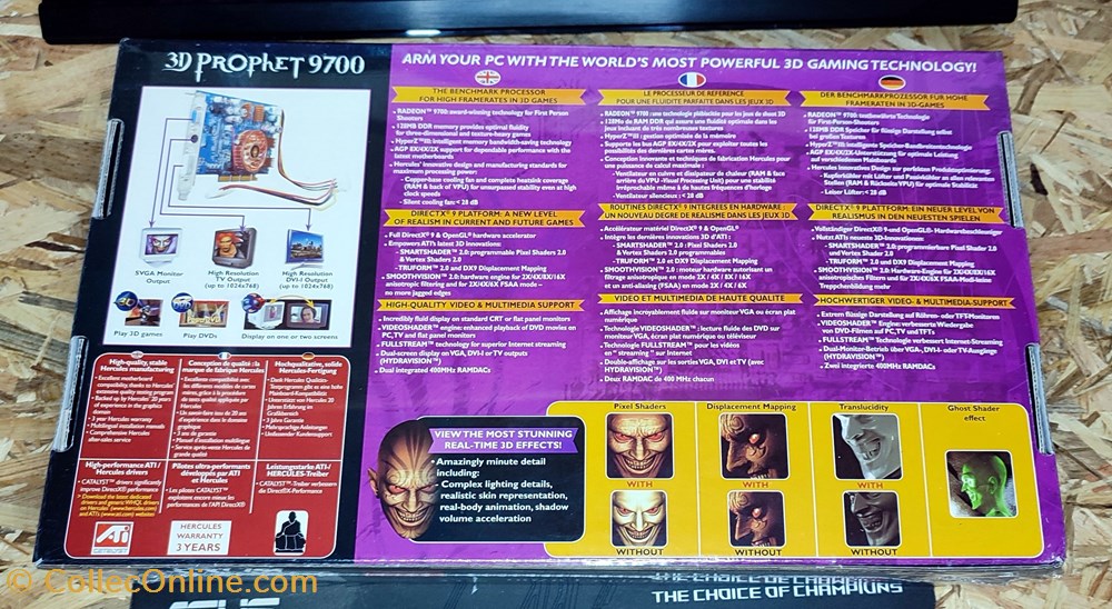 informatique composants cartes graphiques 3d prophet 9700