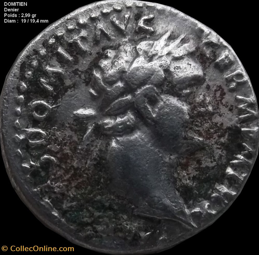 monnaies antiques romaines imperiales republicaines denier domitien hybride ou peut etre un faux antique
