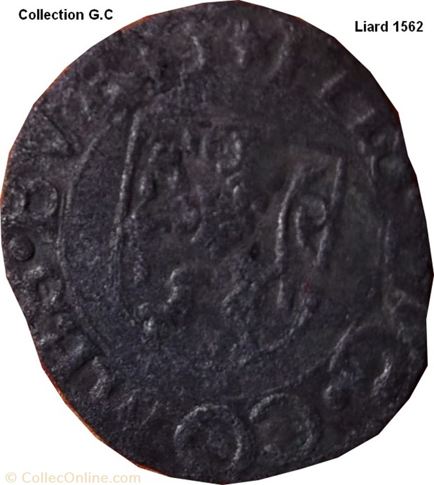 monnaie feodale liard philippe ii 1562