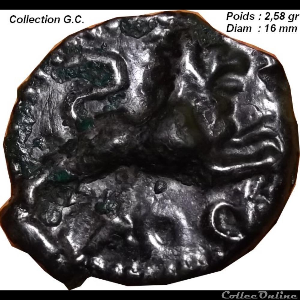 Potin " TOC TOC " au Lion Séquanes monnaie antique gauloise potin toc toc au lion sequanes