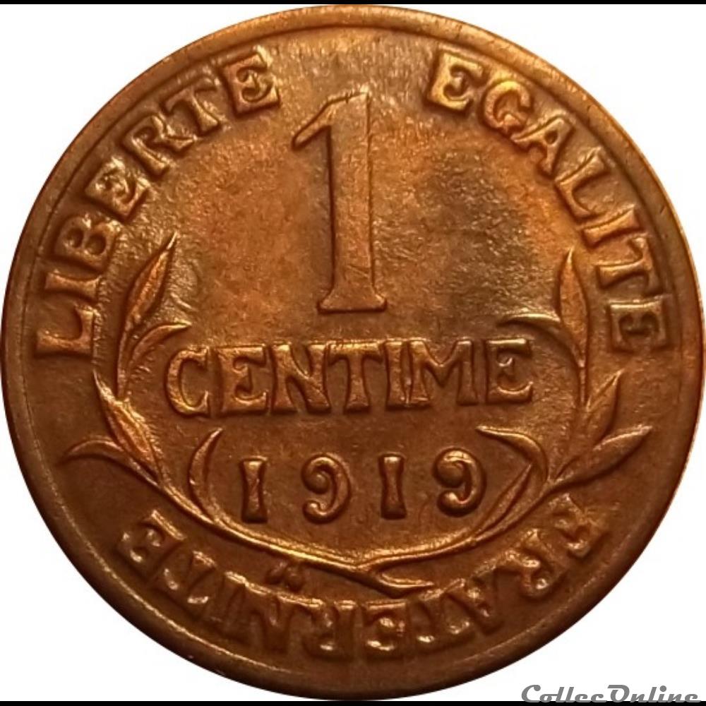 1 Centime Daniel Dupuis 1919 monnaie antique romaine 1 centime daniel dupuis 1919