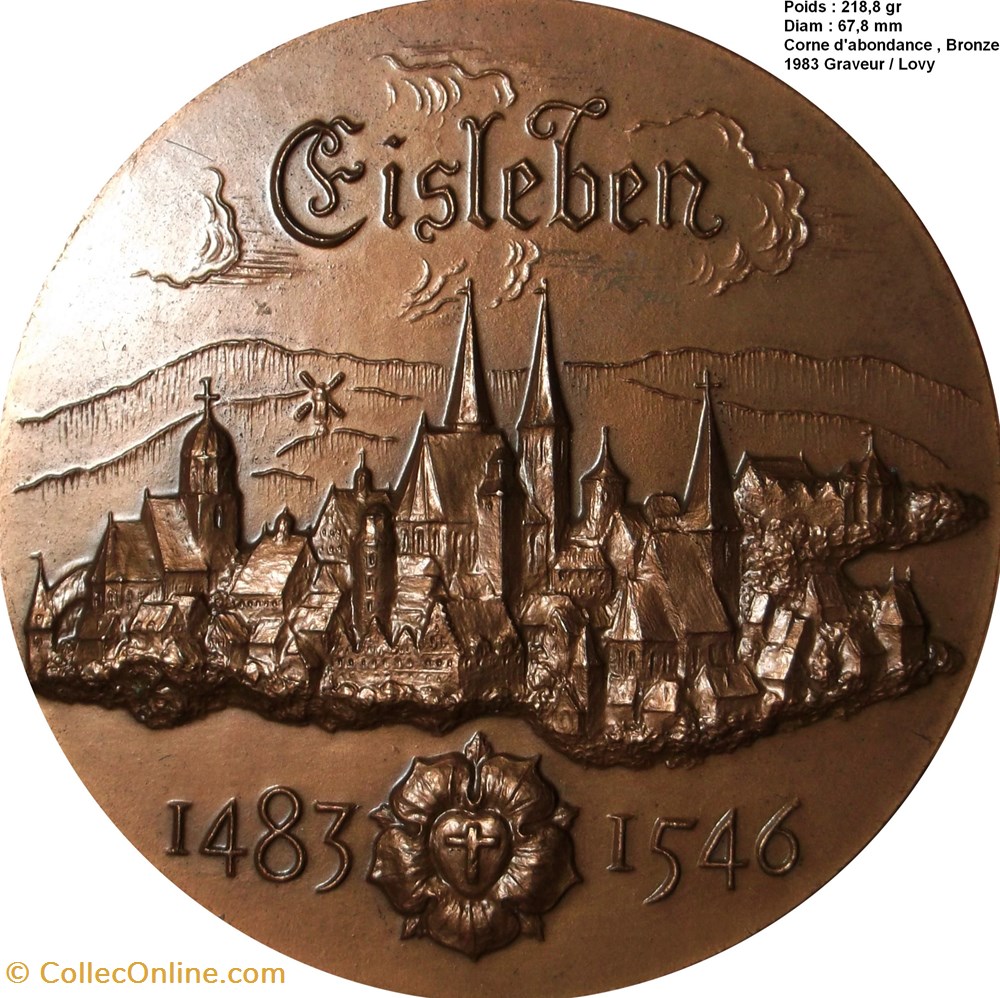 Médaille : Martin LUTHER sola fide medailles medaille martin luther sola fide