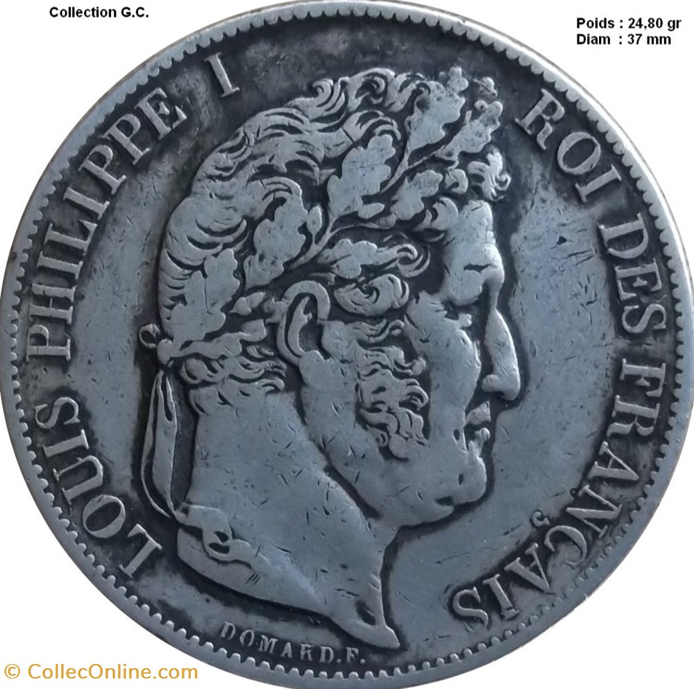 5 francs IIIe type Domard 1846 A Paris monnaies monde france 5 francs iiie type domard 1846 a paris