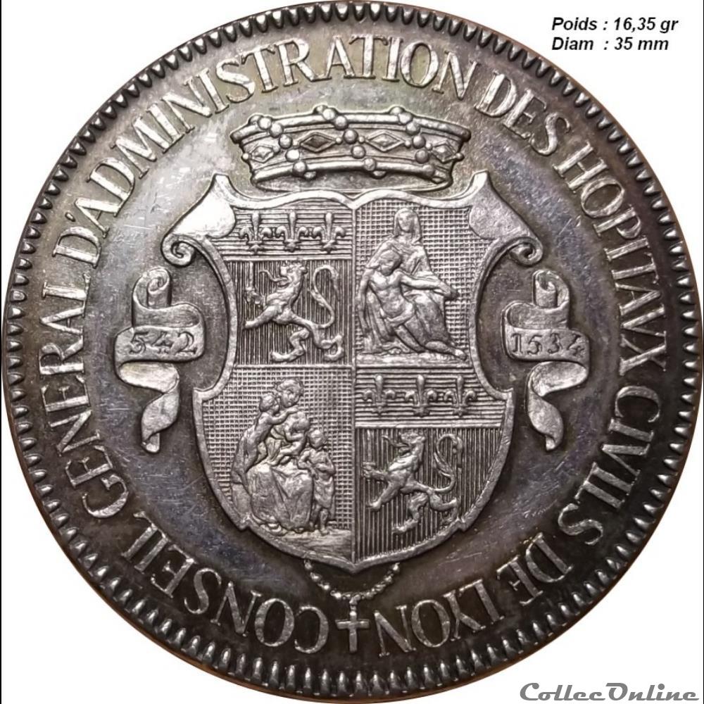 medaille france romaine hopitaux civils