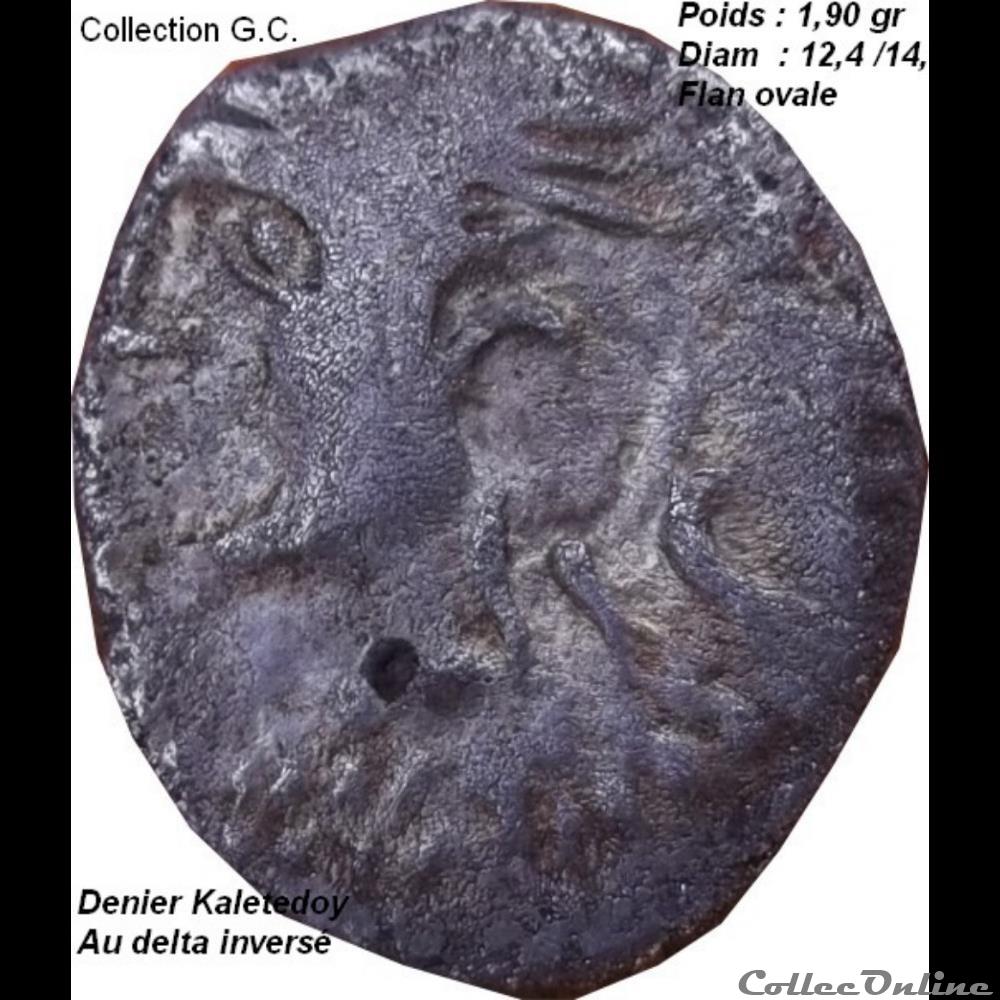 Lingons denier Kaletedoy - Moedas - Antigas - Celtas - Gaul - Metal Silver