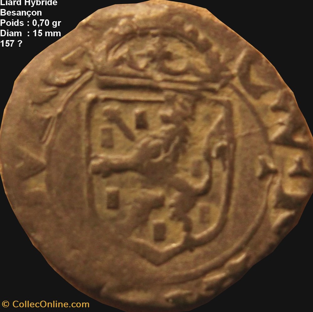 Liard Hybride ( seul exemplaire connu . ) monnaies europe medievale liard hybride seul exemplaire connu