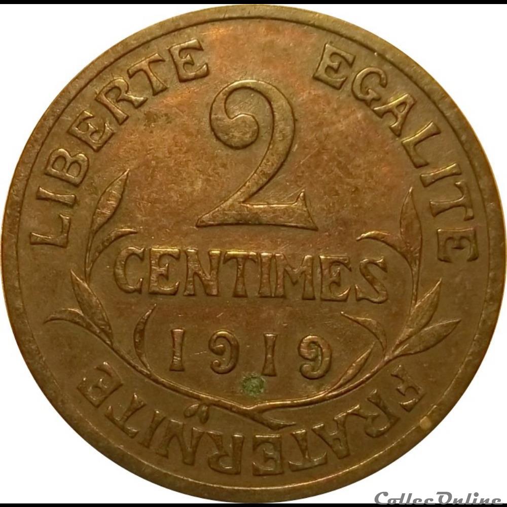 Deux Centimes Daniel Dupuis 1919 monnaie france moderne deux centimes daniel dupuis 1919
