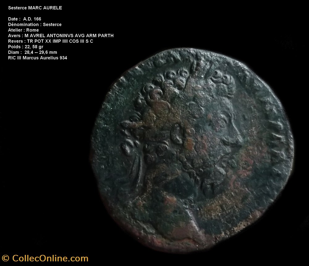monnaies antiques romaines republicaines imperiales marc aurel sesterce