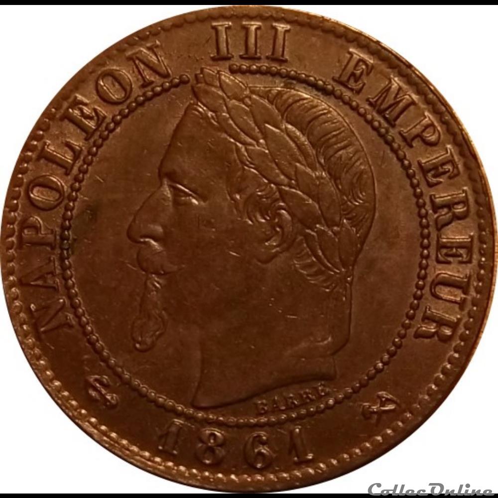 1 Centime Napoléon Tete Laurée 1861 K monnaie antique romaine 1 centime napoleon tete lauree 1861 k