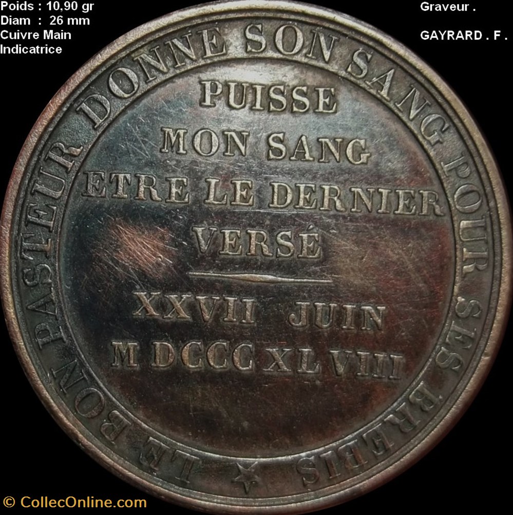 Médaille : Denys Auguste Affre medailles medaille denys auguste affre