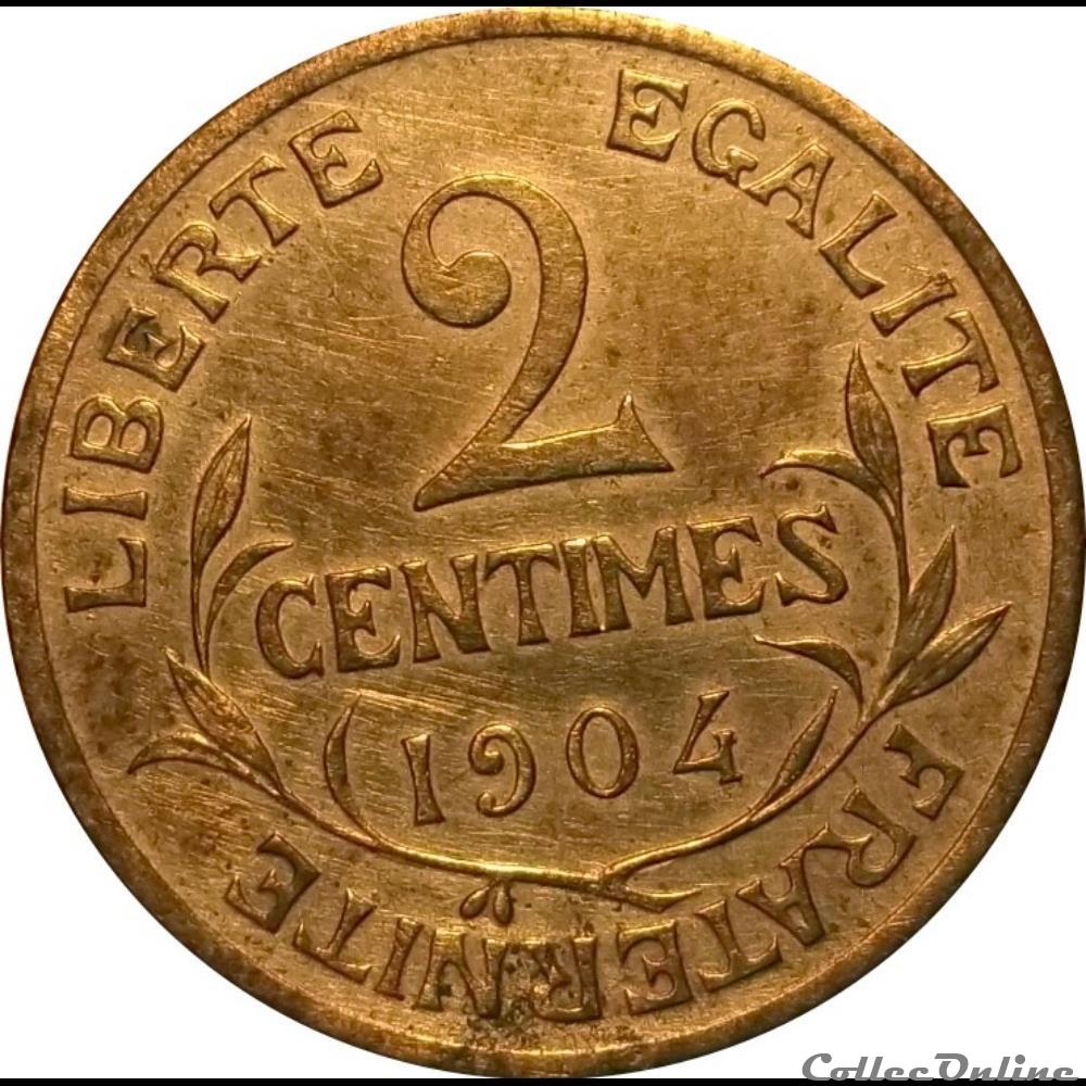Deux Centimes Daniel Dupuis 1904 monnaie france moderne deux centimes daniel dupuis 1904